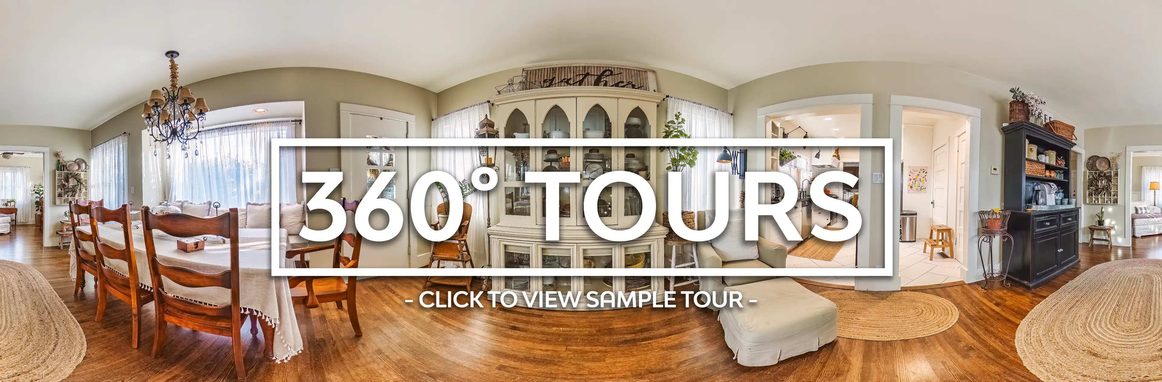 An immersive 360-degree virtual tour of a property for sale in the MLS listing, allowing viewers to explore every detail of the space from the comfort of their own device.