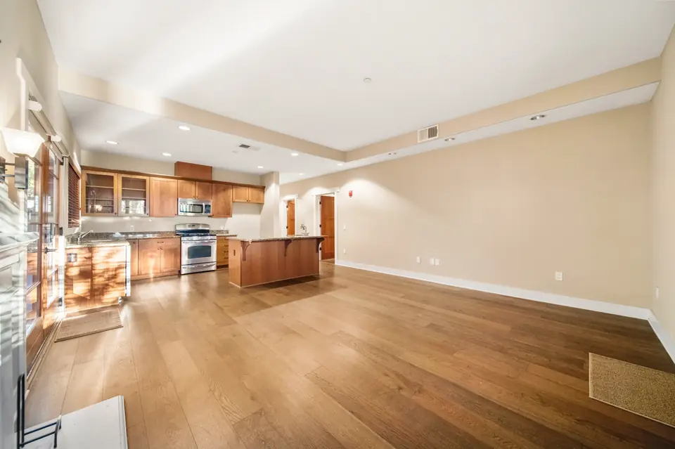Open living area looking toward the kitchen